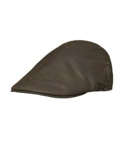 gorra inglesa de piel marron