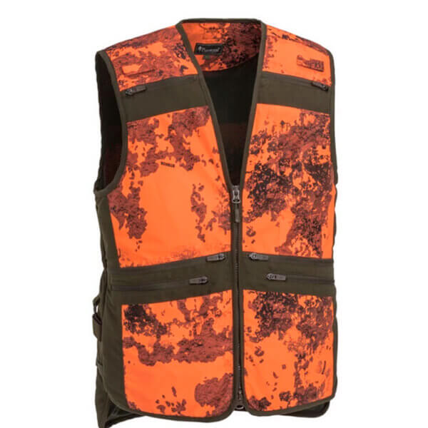 TrailCrest Chaleco de carga frontal de seguridad naranja con bolsillos de  alta visibilidad, ingenieros de construcción de caza de ciervos, Naranja