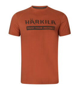 camiseta algodon manga corta con logo de Harkila