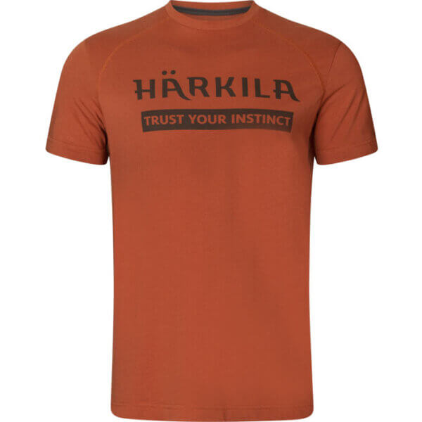 camiseta algodon manga corta con logo de Harkila