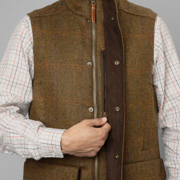 chaleco harkila de hombre de tweed para tiro