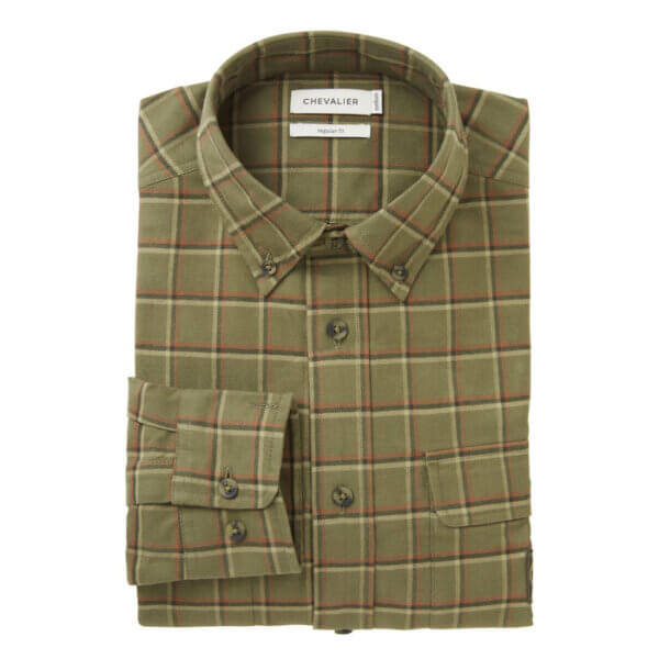 Heron Camisa de Flanela Hombre Field Green