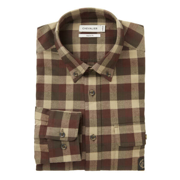 Heron Camisa de Flanela Hombre Field Green