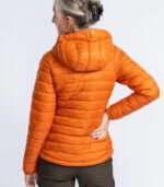 chaqueta plumifero de mujer color naranja