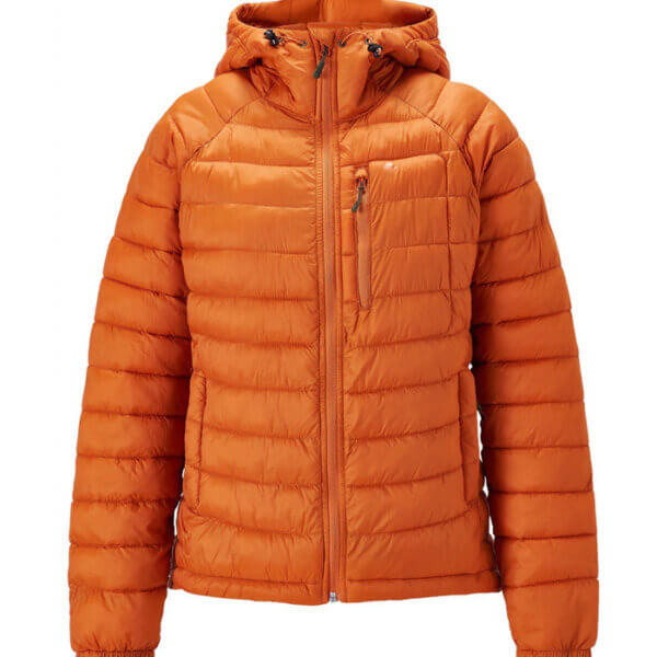 chaqueta plumifero de mujer color naranja