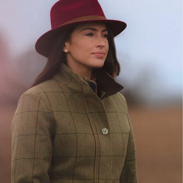 sombrero de fieltro de mujer alan paine de color granate