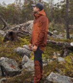 chaqueta hombre repelente al agua naranja tarracota