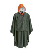 poncho verde impermeable