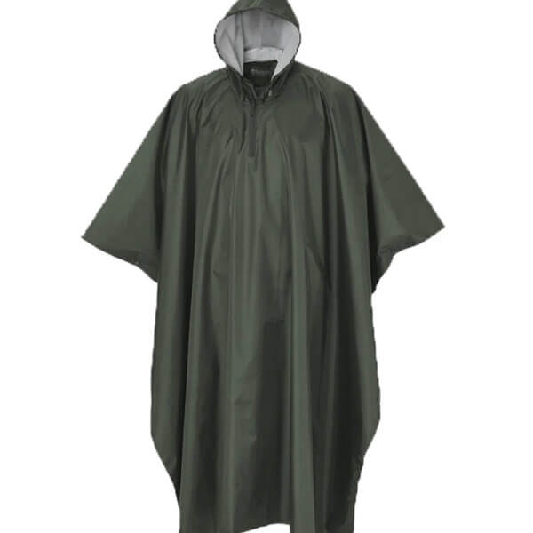 poncho verde impermeable